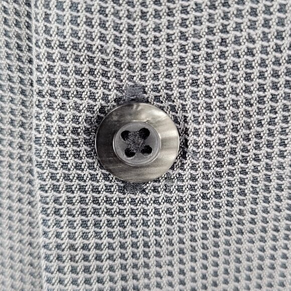 Tommy Bahama Grey Silk Cotton Button Up Short Sleeve Collared Pocket Shirt 3XL - Picture 10 of 12